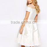 MGOO Fashion Bridesmaid Midi Dresses With Embroidery And Cap Sleeve For Young Ladies Wedding Party thumbnail-3