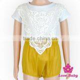 HYB143 Lovebaby Wholesale Hot Summer Lace & Cotton Rompers Pierced Pattern Girls Rompers Baby Summer Romper thumbnail-2
