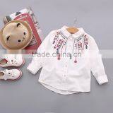 S33421W Girls Spring&Autumn Blouses Long Sleeved White Kids Shirt Embroidered Girl Blouse thumbnail-2