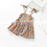 S33544W Girl Summer Clothes Floral Print Sleeveless Princess Dress thumbnail-3