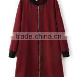 Runwaylover EY1022C OEM Service Factory Direct Geometric Pattern Winter Women Long Jacket Coat thumbnail-3