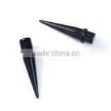 8mm Acrylic Ear Stretcher Expander Tapers Black Fancy Ear Plugs thumbnail-1