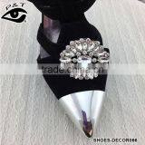 Round Shape Crystal Ornament Shoe Clips For Heels thumbnail-1