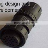 Circular Large Size Female Lock Assembly Type Straight Waterproof Connector