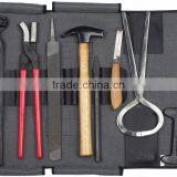 Horse Hoof Kit for Farriers, Hoof Knife Hoof Nipper Equine Shoe Puller Hoof Rasp