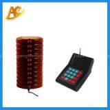 Restaurant wireless vibrating alphanumeric paging system coaster pager