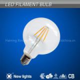 Energy Saving G95 8W Led Filament Bulb Used for Hotel Decoration