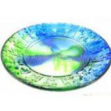 Antique Lead Crystal Handmade Fruit Plates