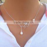 Tree Leaf Silver Chain Necklace Alloy Link New Bib Necklace 2017 thumbnail-4