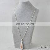 Mixed Color Metal Necklace Teardrop Pendant thumbnail-4