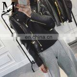 Hot Sale Slim Real Leather Coat Womens Leather Motorcycle Jacket