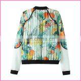 2015 OEM Front Chiffon Patched Net Sleeve Half Net New Design Girl's Jacket thumbnail-2