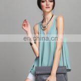 T-WV002 Summer Loose Chiffon Sleeveless Women Vests thumbnail-2