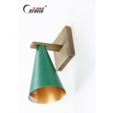 Green With Brass Color Wall Lights With E27 thumbnail-2
