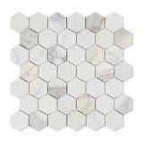 Hexagon Mosaic Calacatta Gold Bathroom Marble Mosaic thumbnail-4