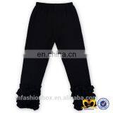 Baby Black Triple Ruffle Icing Pants Children Cotton Ruffle Leggings Little Girls Boutique Colorful Frosting Pants