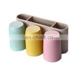 Suction Set Bathroom Plastic Toothpaste Cup Wall Mount Toothbrush Holder thumbnail-3