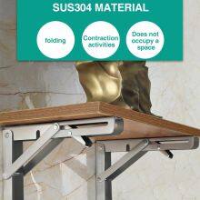 Heavy Duty Folding Table Metal Bracket Triangle Adjustable Mounting Folding Stainless Steel Shelf Bracket thumbnail-5