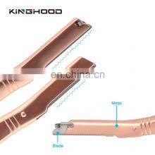 Private Label Biodegradable Hair Remover Eye Trimmer Professional Face Stainless Steel Eyebrow Razor thumbnail-3
