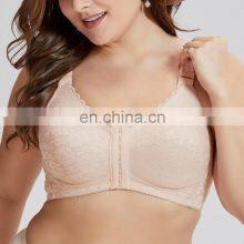 High Impact Women's Front Closure Wireless Back Support Full Coverage Bra Sports Bra thumbnail-3