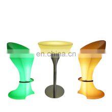 Table Bar Furniture Modern Colorful Led High Cocktail Tables for Events LED Table Chairs for Party