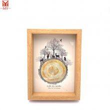 Cheap Price MDF High Quality Photo Frame Walnut Grain Deepen Photo Frame thumbnail-2