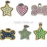 Customized Crystal Heart Pet ID Charm for Necklace thumbnail-2