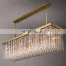 Luxury Cielo Interior Home Living Room Dining Room Rectangular Blown Glass Chandelier Modern Style Large Ceiling Pendant thumbnail-5