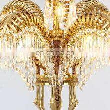 Golden Luxury Crystal Chandelier For Indoor Modern K9 Led Crystal Chandelier thumbnail-5