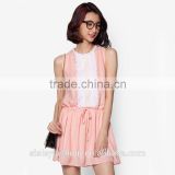 Women comfortable dress with solid color design 2016 summer hotsale fashion ladies dress D306
