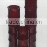 High Quality Best Selling Eco Friendly Spun Bamboo Brown Laccquer Tube Vase From Vietnam thumbnail-1