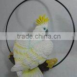 Resin Hanging Decoration of Parrot Figurine With Iron Ring thumbnail-4