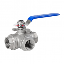 Stainless Steel 304 316 Three-way BSP NPT Female Threaded Ball Valve T Type/ L Type thumbnail-5