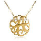 Wholesale Gold Plated Stainless Steel Small Monogram Necklace Initial Necklace thumbnail-1
