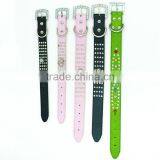 Wholesale Leather Bracelet With Diamonds and Round Smooth Metal thumbnail-4