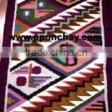 Woven Wool Tapestry / Woven Wool Rug / Woven Wool Runner / Woven Wool Wall Decor 58x24" Peru thumbnail-1