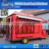 Durable crepe cart with 100% original street food cart design , movable ice cream vintage cart for sale