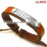 Exotic Bracelet,Fashion Bracelet With Love English Words,Alloy Leather Bracelet AL0055 thumbnail-1