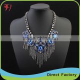 Europe and the United States major suit multi-color small tassel chain necklace exaggerated