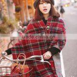 England Oversized Scarf Color Double-sided Plaid Scarf Tippet thumbnail-4