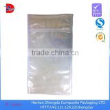 three side seal nylon clear plastic bag with zipper,food packaging plastic bag for beverage