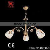 Latest Retro Rustic Glass Shade Golden Body Chandelier&pendant Led Light Source Coozen Factory thumbnail-2