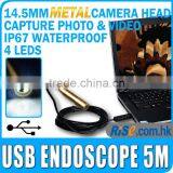 USB Inspection 4 LED Waterproof Metal Camera 5M/7M/10M Cable Endoscope Borescope thumbnail-1