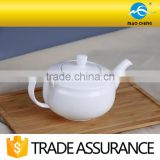 white heat resistant fine China ceramic teapot