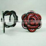 Wedding Gifts Single Rose Plastic Make up Pocket Mirror for Guests