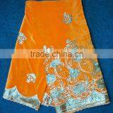 Guangdong Supplier Handcut African Velvet Lace Fabric With Sequins thumbnail-1