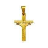 Hot Sale Gold Filled Jewelry Stainless Steel Fire Scriptures Cross Necklace Pendant thumbnail-2