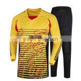 Custom High Quality Polyester Padded Yellow Goalkeeper Jersey thumbnail-1