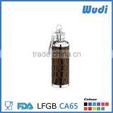 One Shot Hip Flask ,round Shaped Hip Flask With Leather Wrapped HFR1008