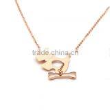 Fashion Jewelry Stainless Steel Pendant Necklace Fashion Jewelry Stainless Steel Pendant Necklace Hammered Rose Gold Jewelry thumbnail-2